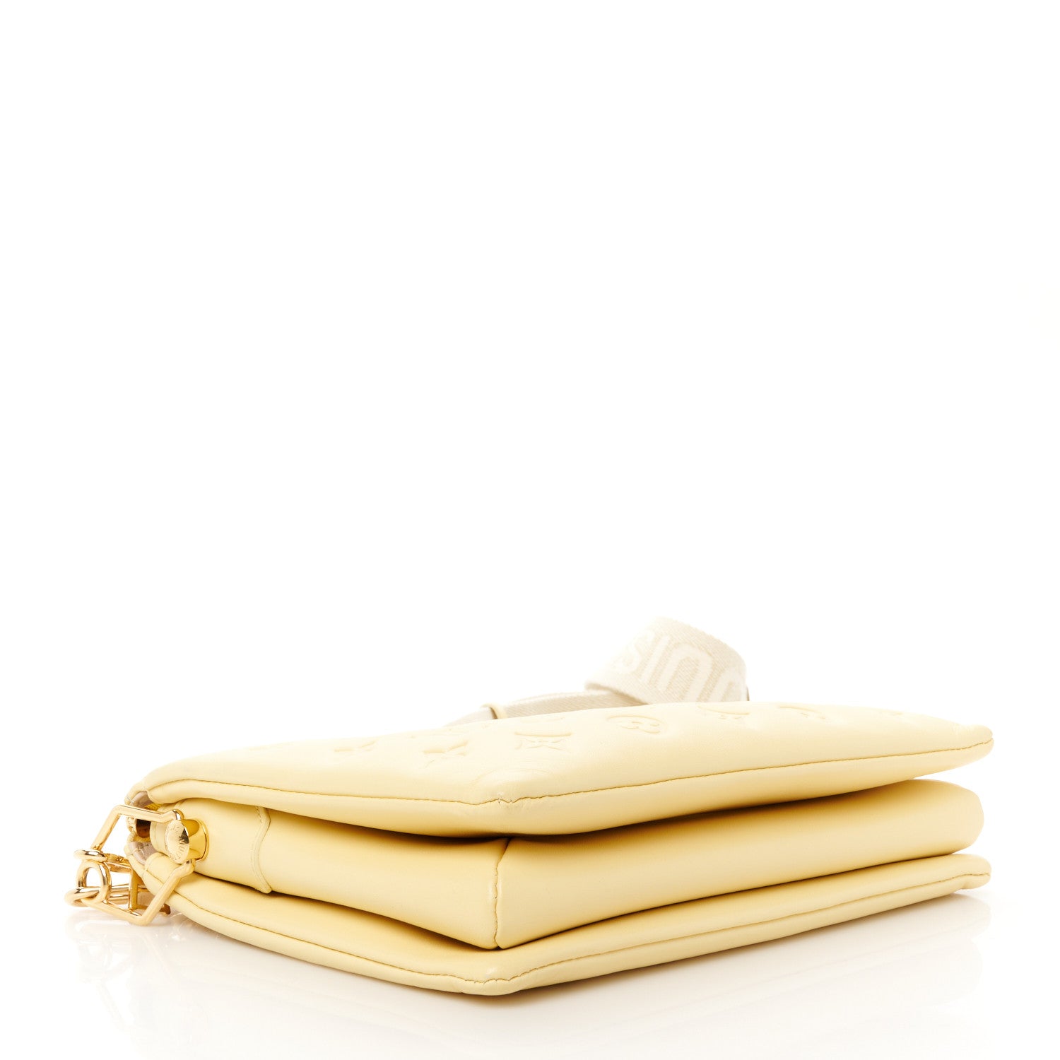 Louis Vuitton Lambskin Embossed Monogram Coussin PM Yellow 4 of 12