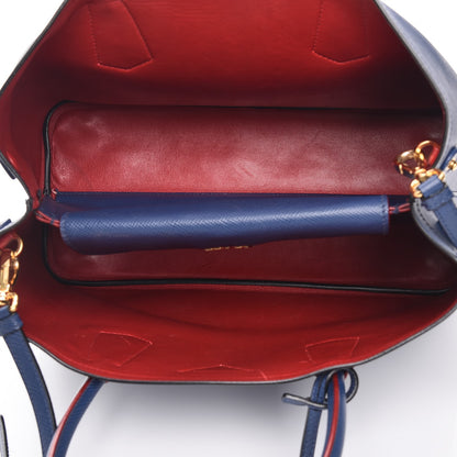 Prada Saffiano Cuir Medium Double Bag Bleuette 6 of 9