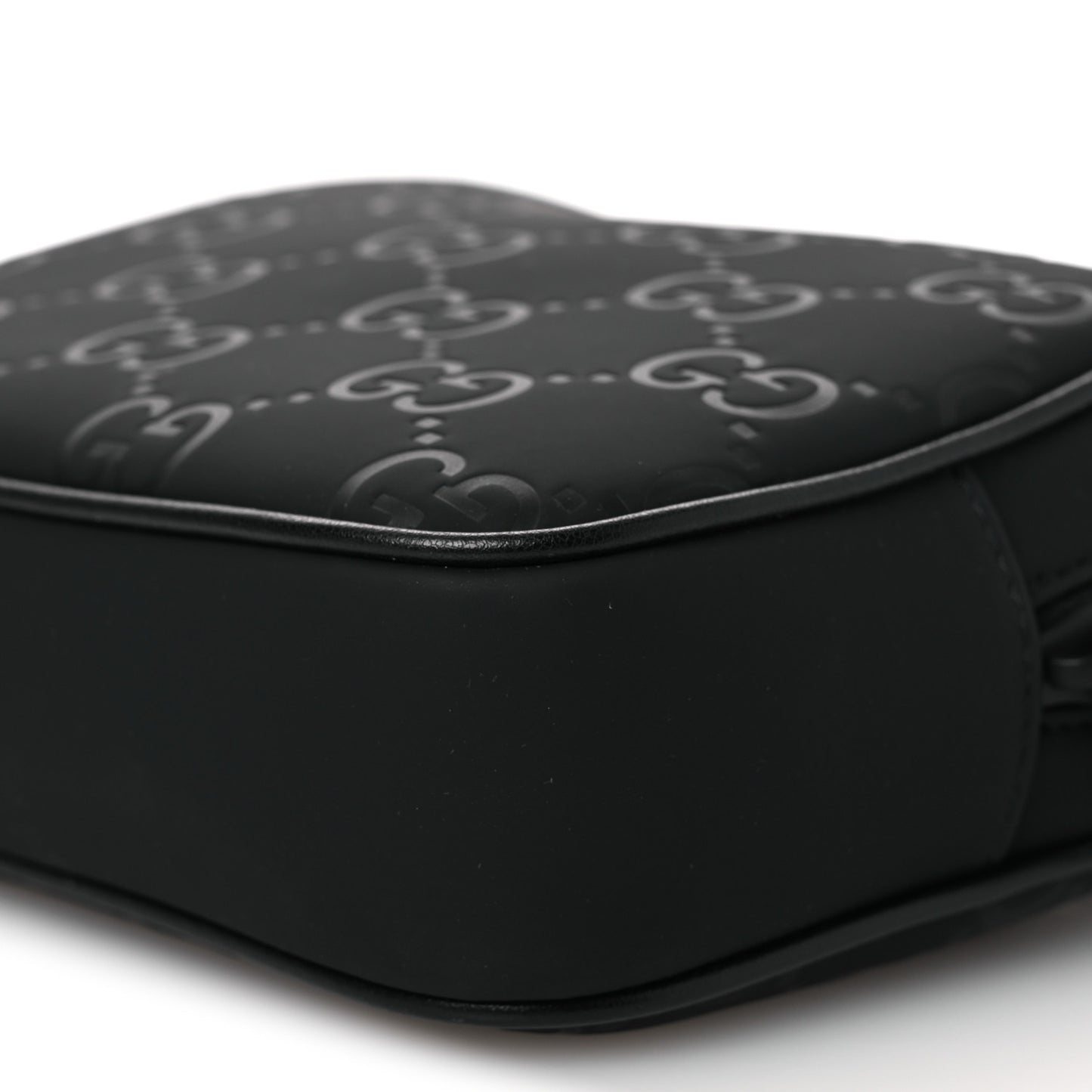 Rubber Effect Monogram GG Crossbody Bag Black