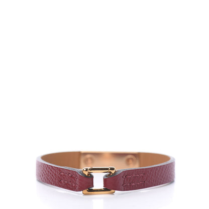 Hermes Epsom Micro Rivale Bracelet S Rouge Grenat 2 of 5