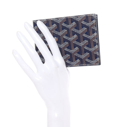Goyard Goyardine Bi-Fold Victoire PM Wallet Navy 2 of 6