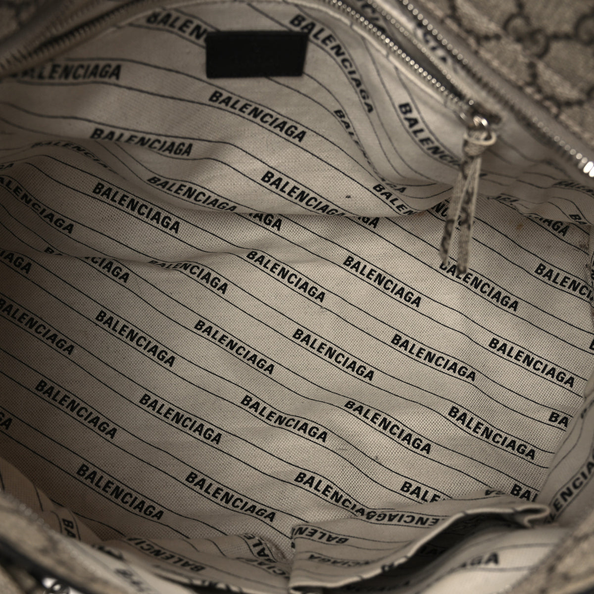 Balenciaga X GUCCI GG Supreme Monogram Neo Classic Silver Hardware City Beige Ebony 6 of 11