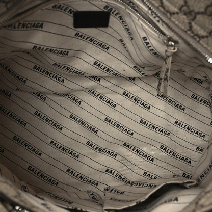 Balenciaga X GUCCI GG Supreme Monogram Neo Classic Silver Hardware City Beige Ebony 6 of 11