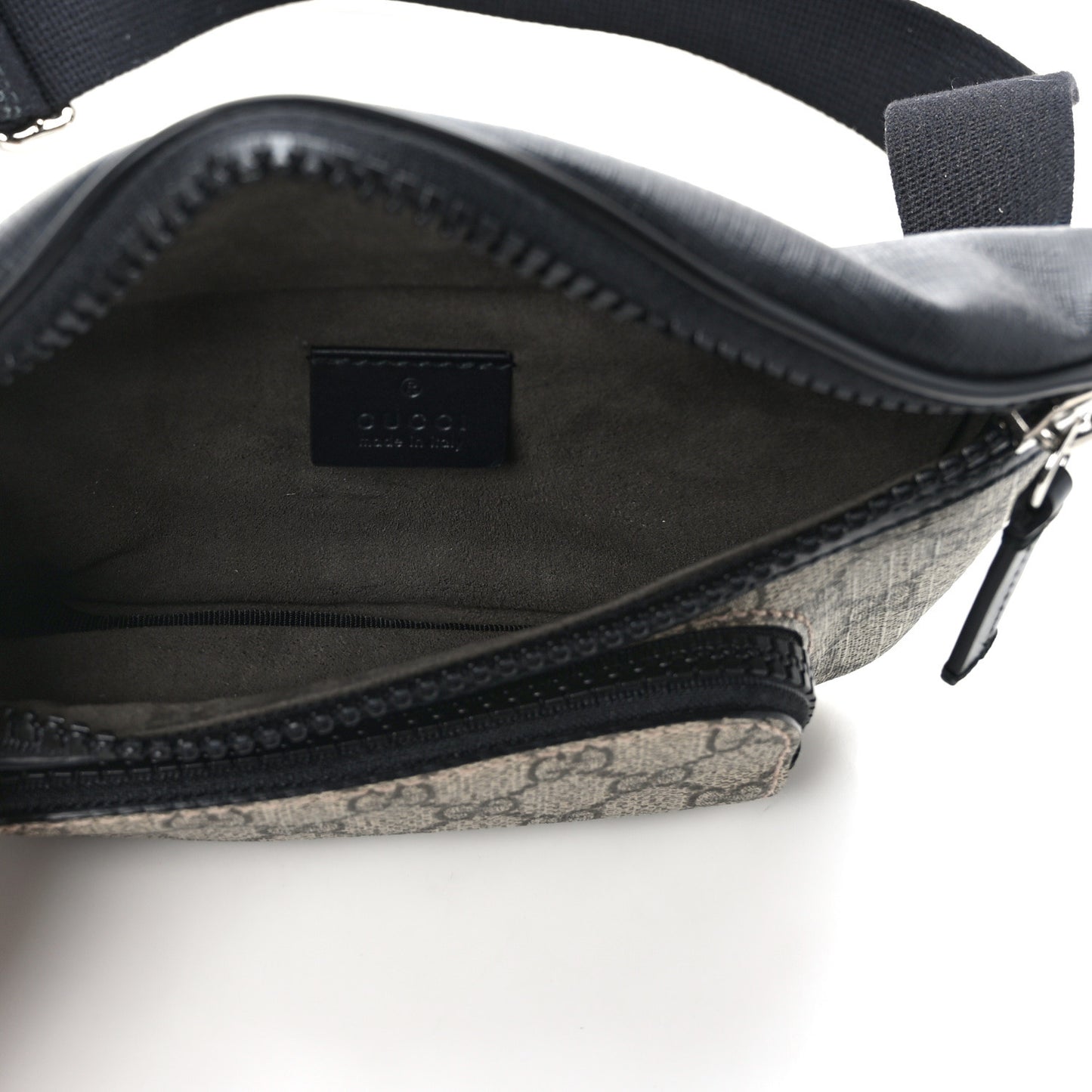 GG Supreme Monogram Belt Bag Black