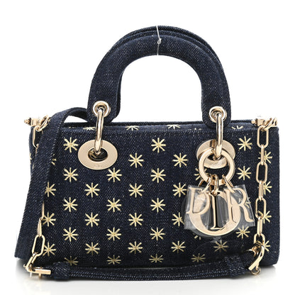 Christian Dior Denim Embroidered Star Lady D-Joy Blue 1 of 9