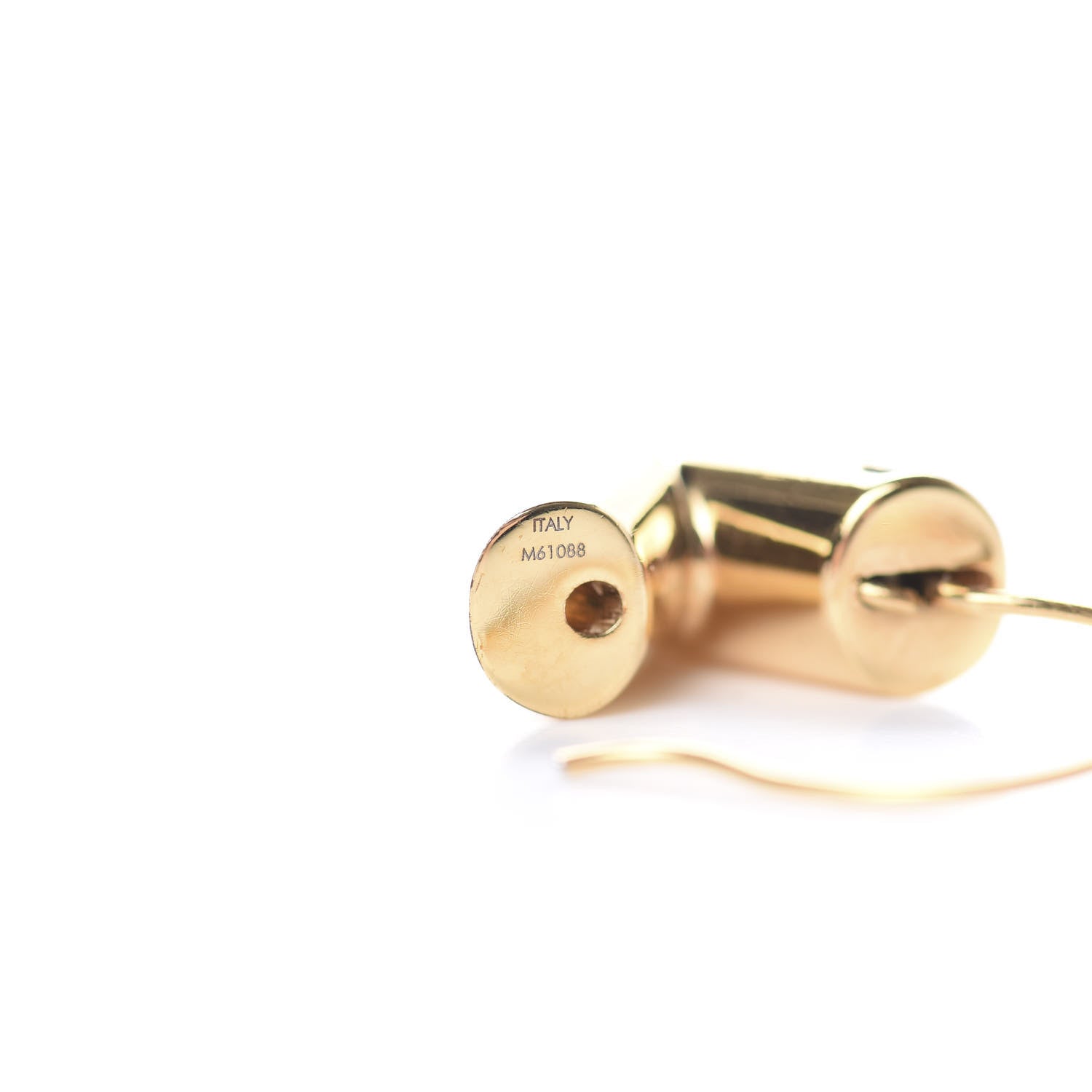 Louis Vuitton Brass Essential V Hoop Earrings Gold 4 of 5