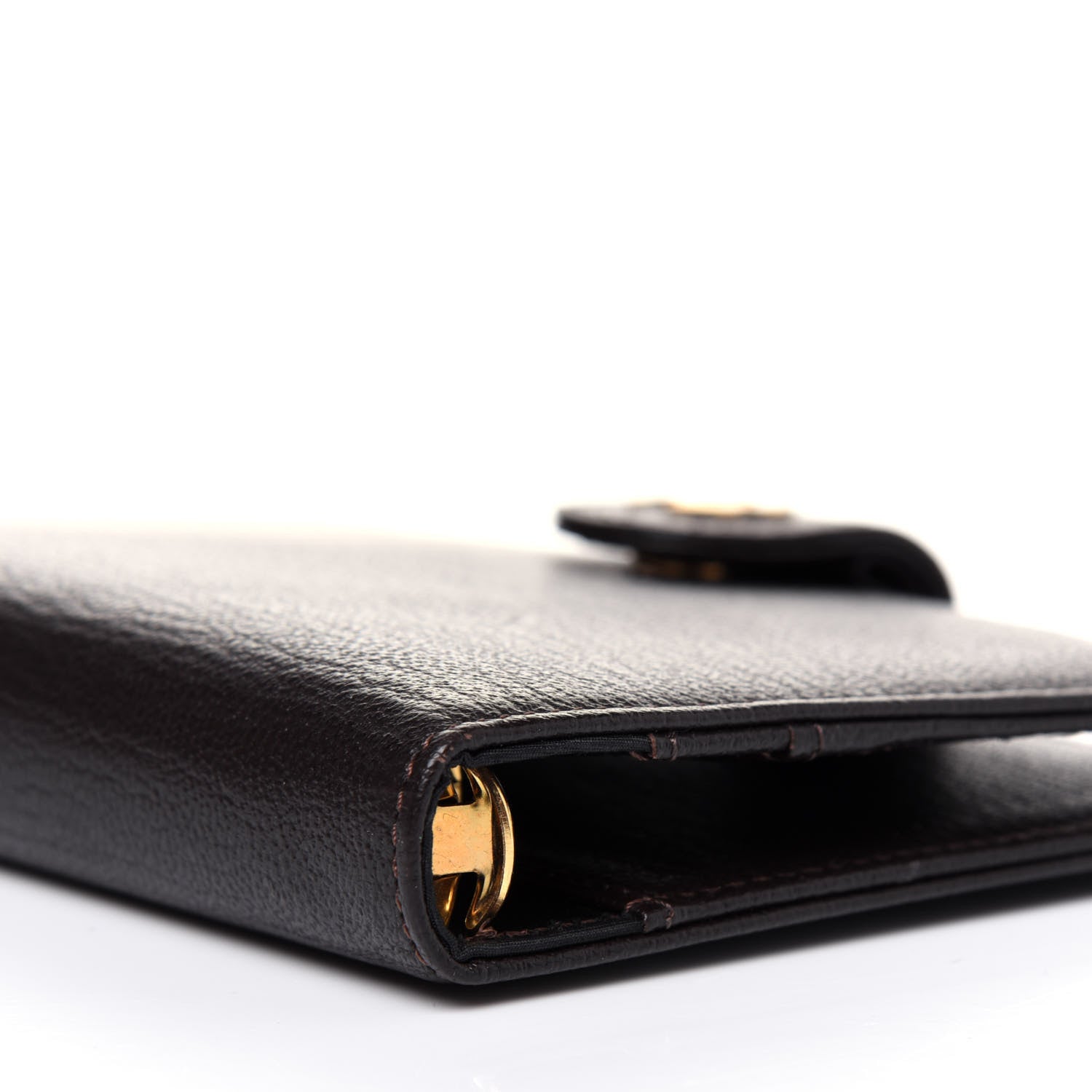 Chanel Goatskin Small Ring Agenda Planner Dark Brown 10 of 16