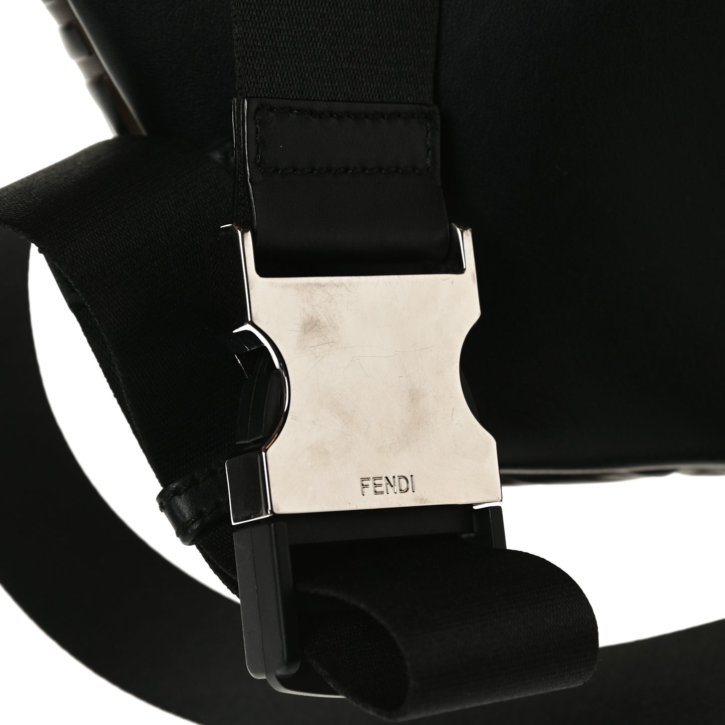 Vitello Century Bi-Color FF 1974 Embossed Belt Bag Maya Black