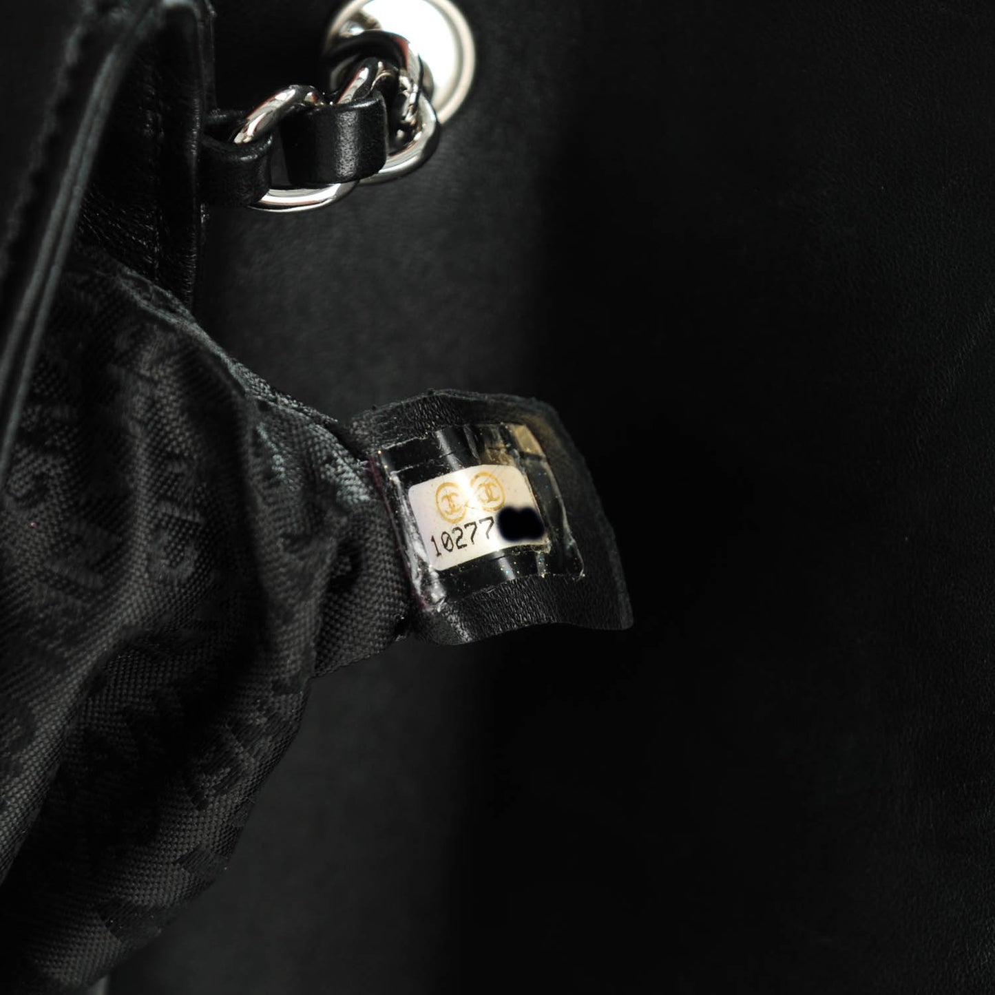 Lambskin Camellia N°5 Flap Bag Black