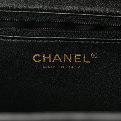 Chanel Caviar Quilted Large CC Filigree Vanity Case Beige Black 6 of 14
