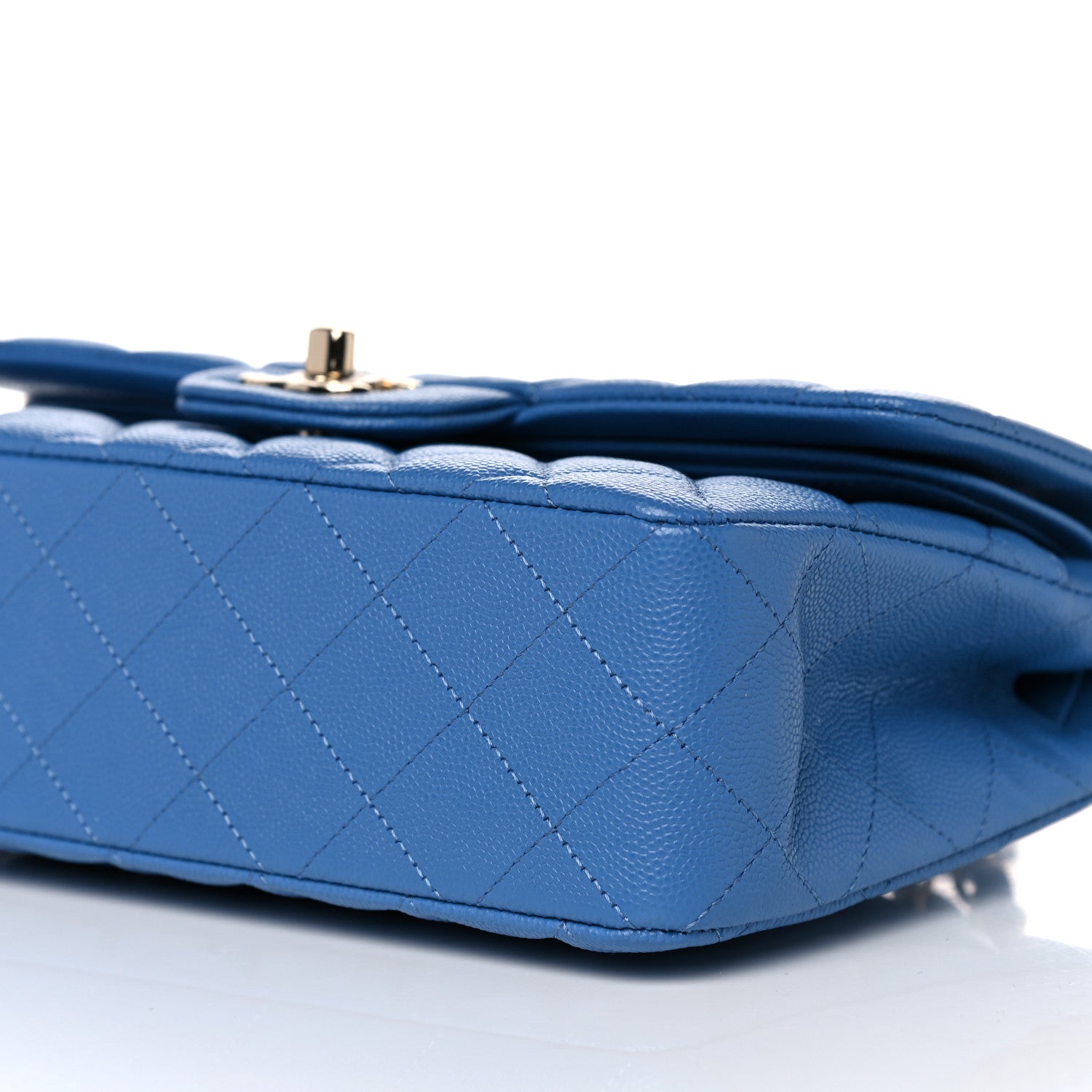 Chanel Caviar Quilted Small Double Flap Blue 9 of 10
