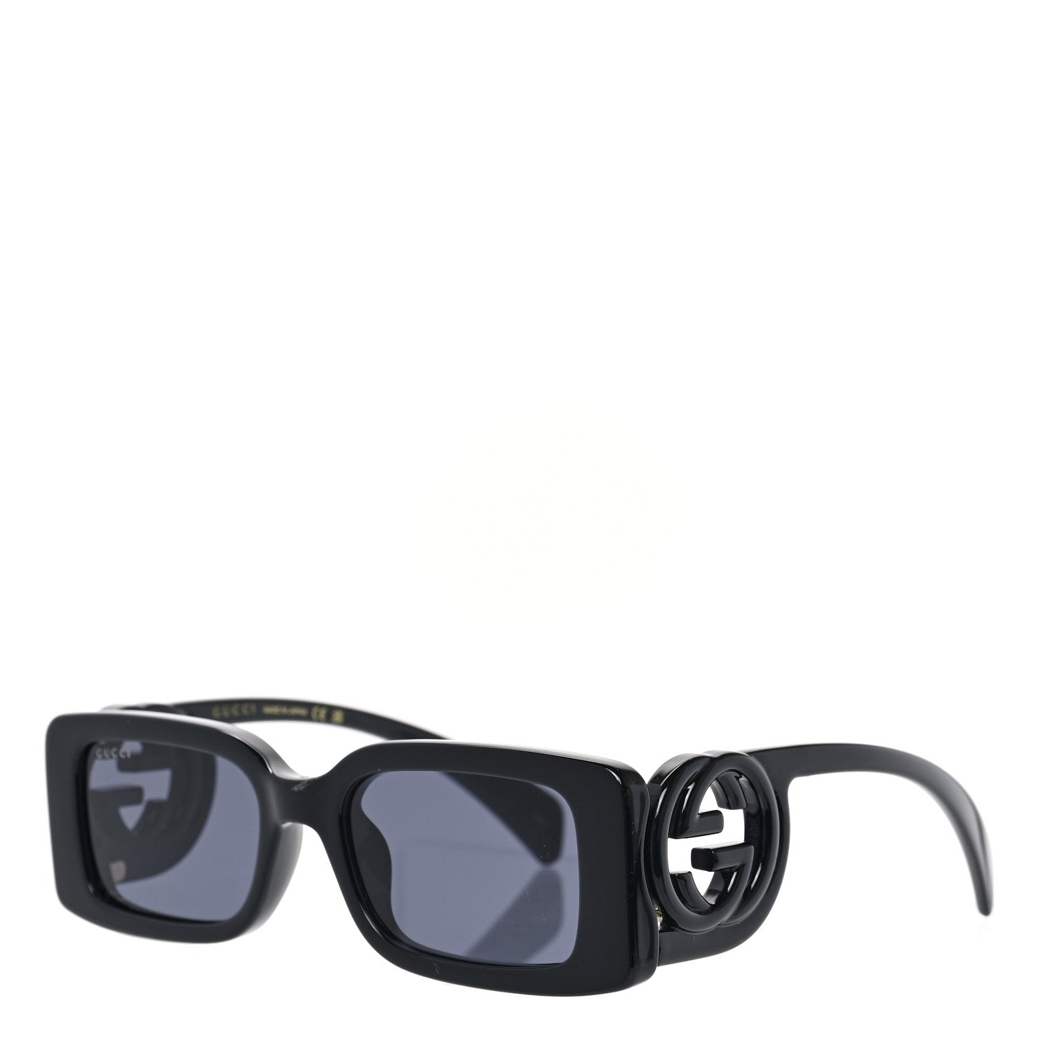 Gucci Acetate Chaise Rectangle Frame Sunglasses GG1325S Black 1 of 7