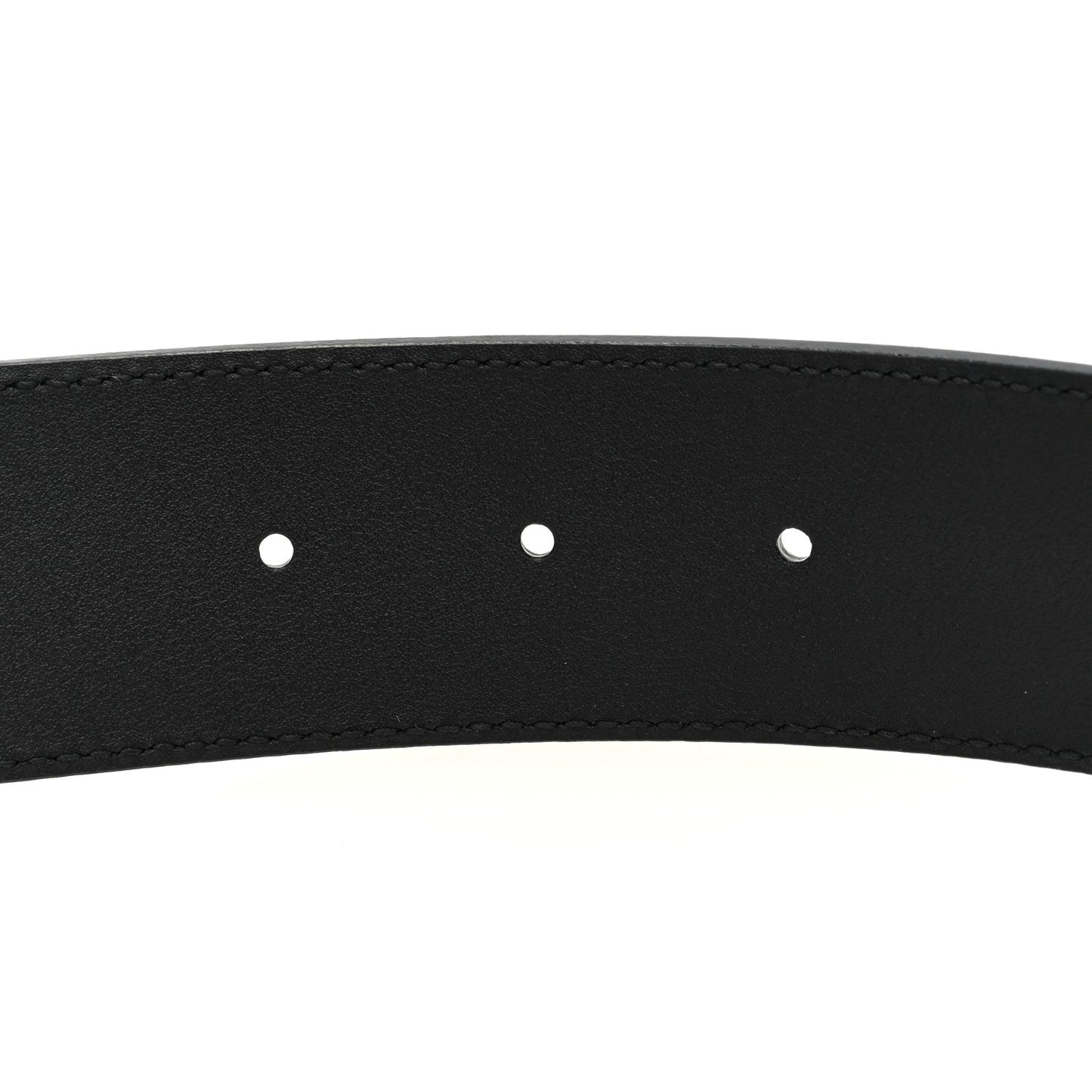 Moon Calfskin Torchon Double G 25mm Belt 65 26 Black