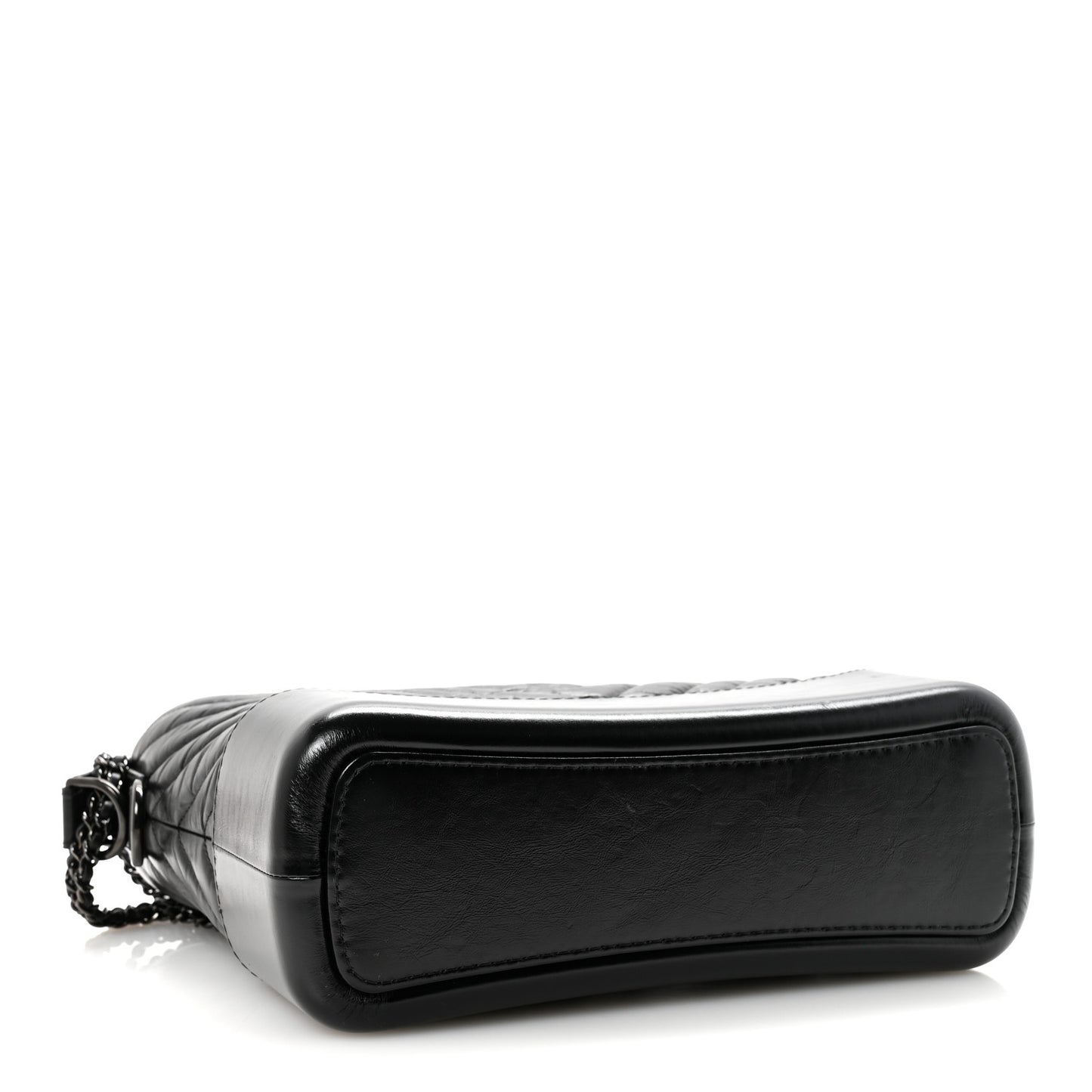 Aged Calfskin Chevron Quilted Medium Gabrielle Hobo So Black