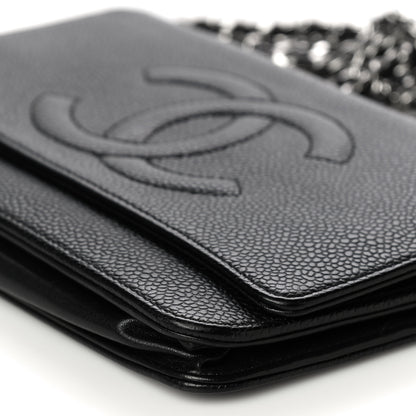 Chanel Caviar Timeless CC Wallet On Chain WOC Black 10 of 10