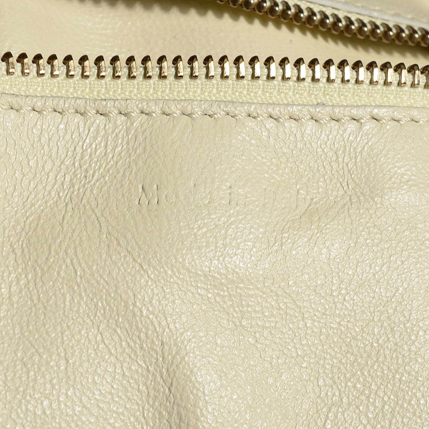 Celine Smooth Calfskin Shrunken Lambskin Mini Tri-Color Luggage Chalk 7 of 8