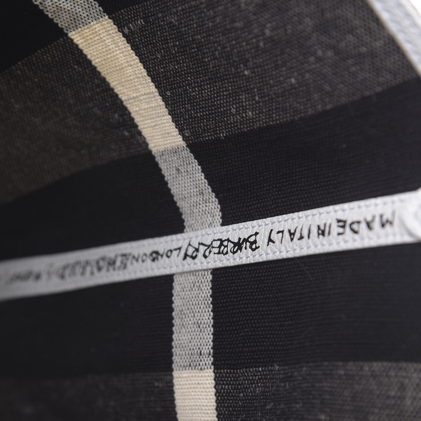 Coated Canvas Mega Check Medium Doodle Tote Black White