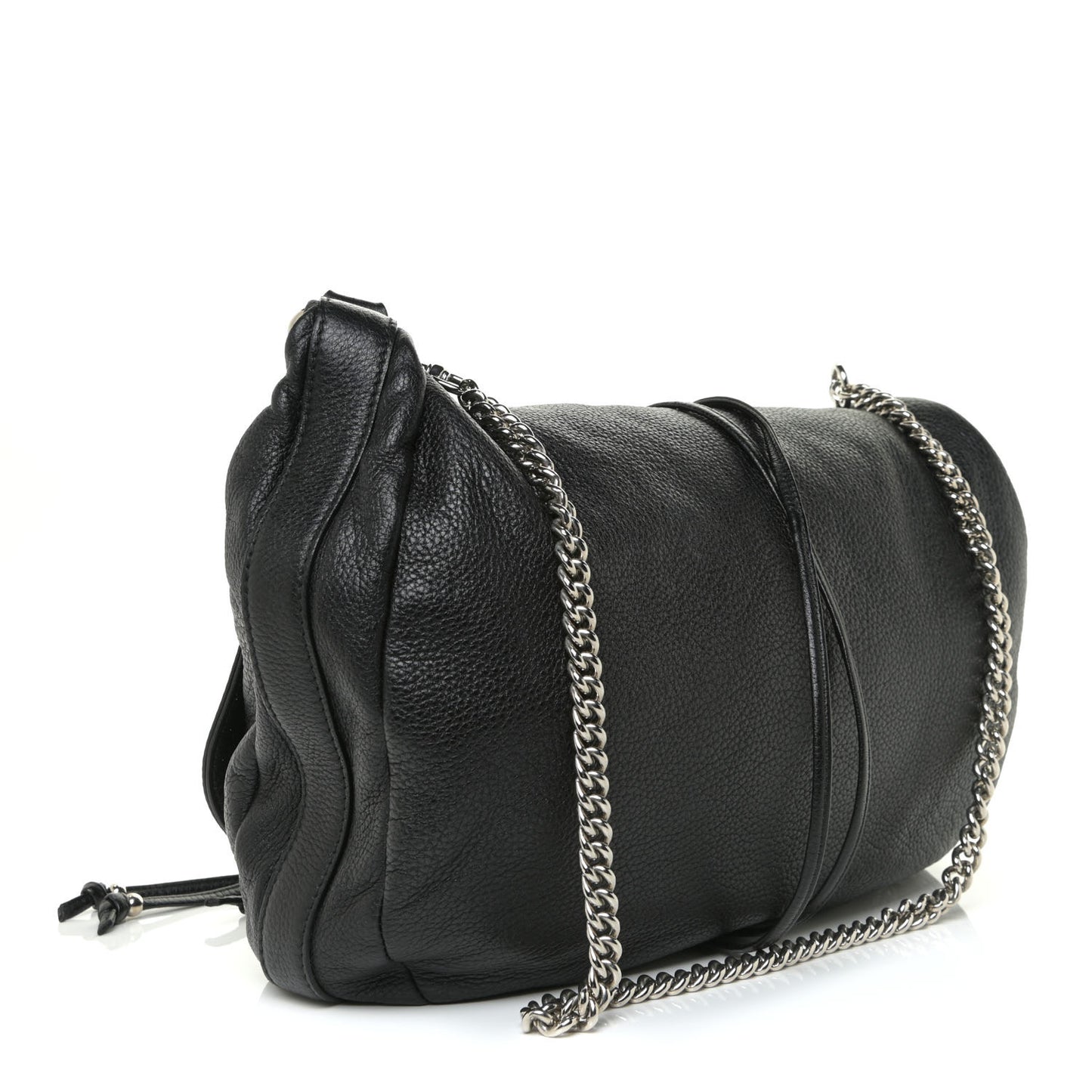 Calfskin Large Jungle Shoulder Bag Black