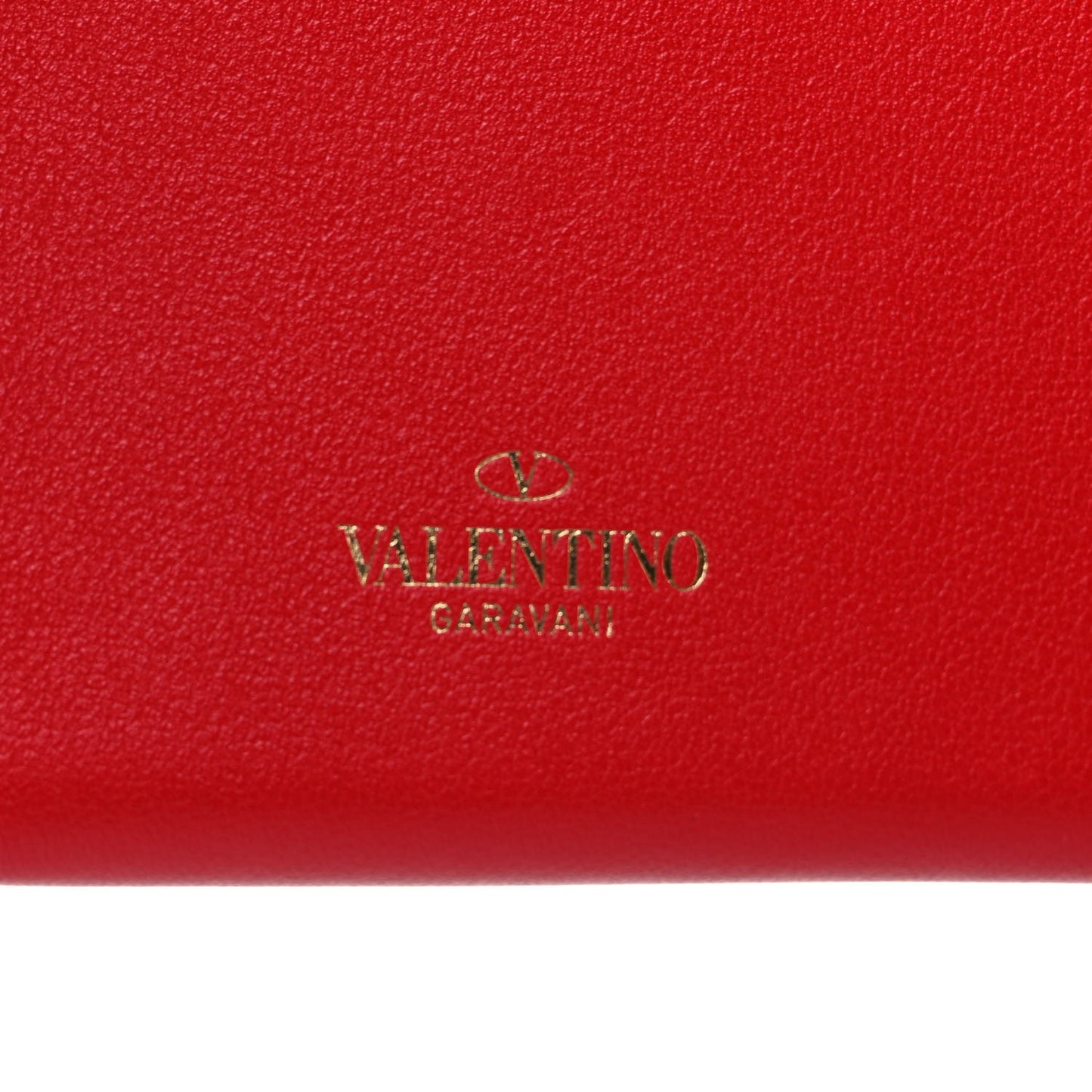 Calfskin Rockstud Phone Holder Red
