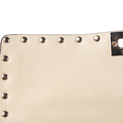 Valentino Garavani Nappa Medium Rockstud Spike Shoulder Bag Light Ivory 7 of 9
