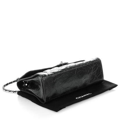 Chanel Crumpled Grained Calfskin Jumbo CC Crave Flap Black 4 of 8