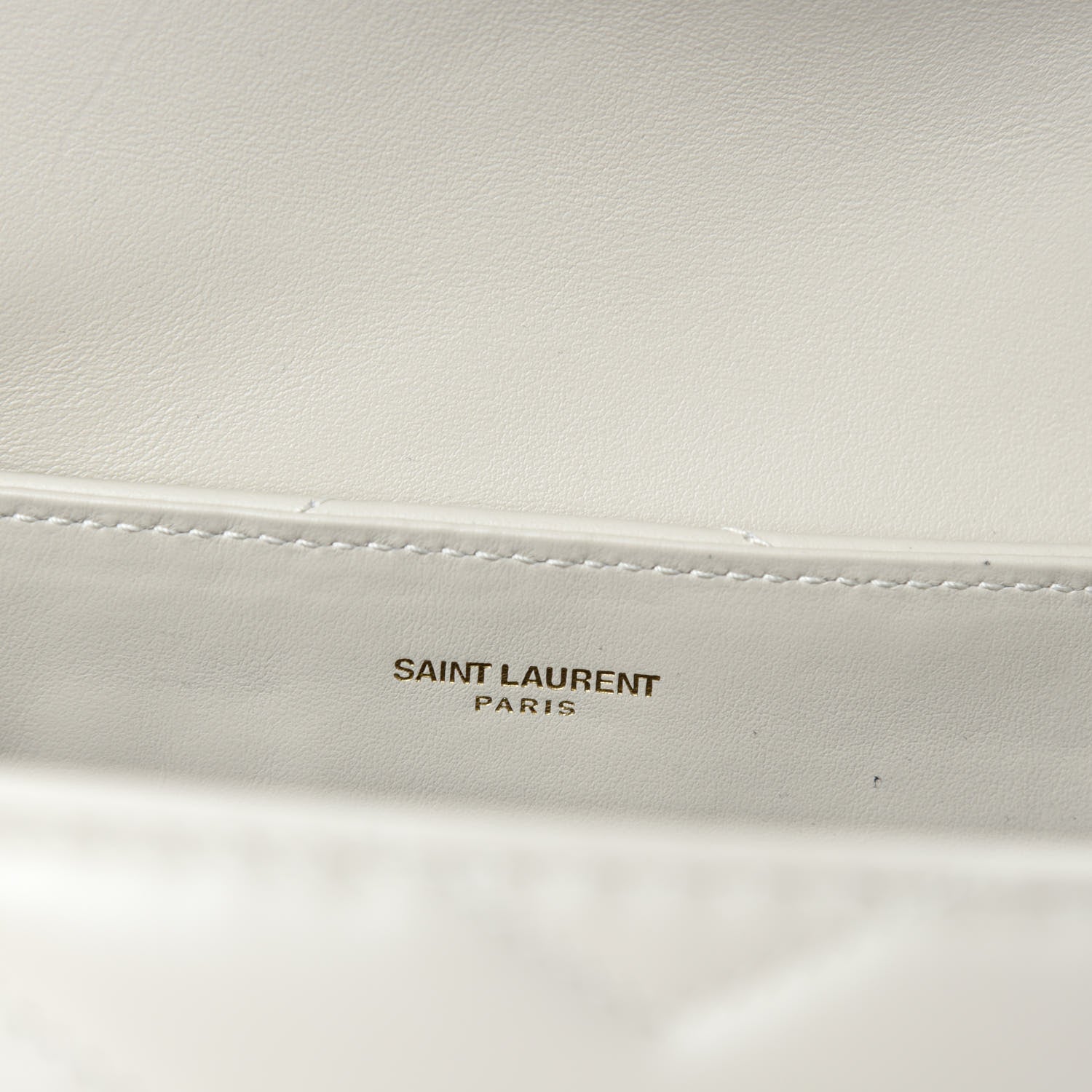 Saint Laurent Calfskin Y Quilted Monogram Small Loulou Chain Satchel Crema Soft 9 of 12