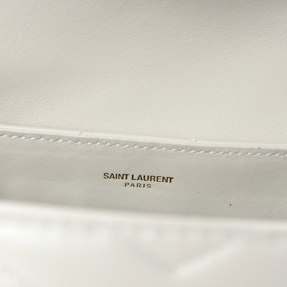 Saint Laurent Calfskin Y Quilted Monogram Small Loulou Chain Satchel Crema Soft 9 of 12