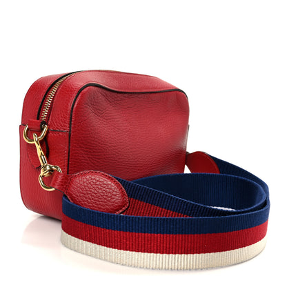 Gucci Grained Calfskin Sylvie Web Kingsnake Small Camera Bag Red Multicolor 3 of 11