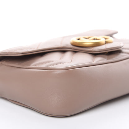 Gucci Calfskin Matelasse Super Mini GG Marmont Shoulder Bag Porcelain Rose 8 of 10