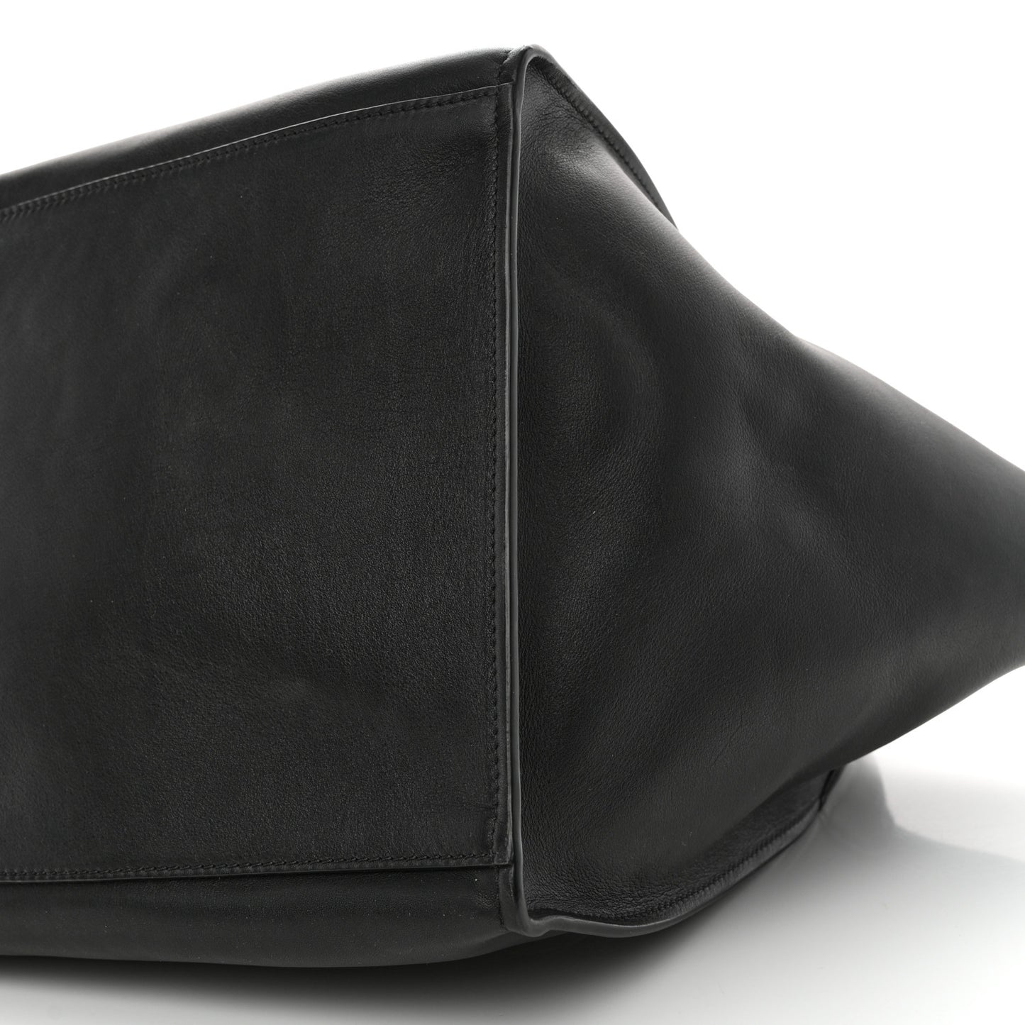 Supple Grained Calfskin Small Big Bag Black