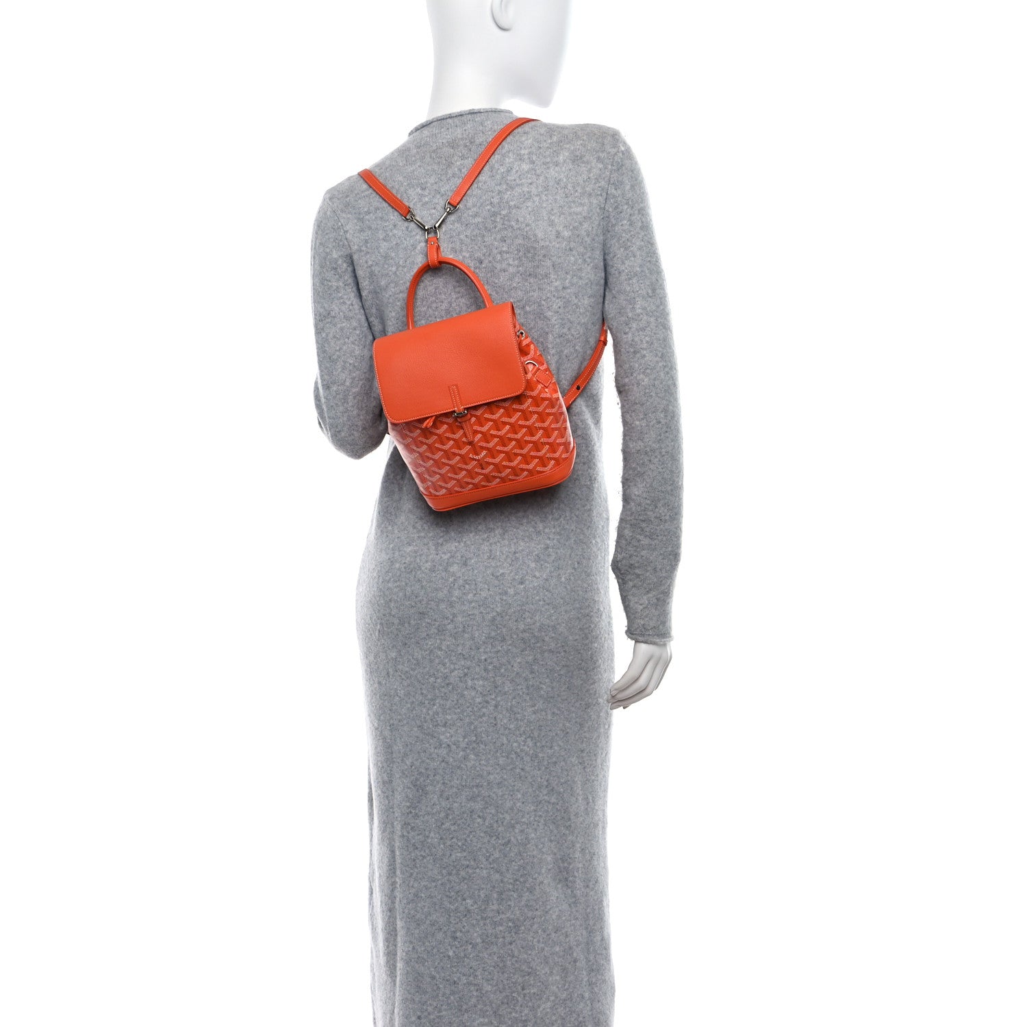 Goyard Goyardine Calfskin Mini Alpin Backpack Orange 1455555  FASHIONPHILE