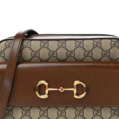 Gucci GG Supreme Monogram Small Horsebit 1955 Shoulder Bag Beige Brown Sugar 8 of 22