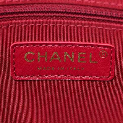 Chanel Calfskin Quilted CC Front Pocket Shopping Tote Black 6 of 12