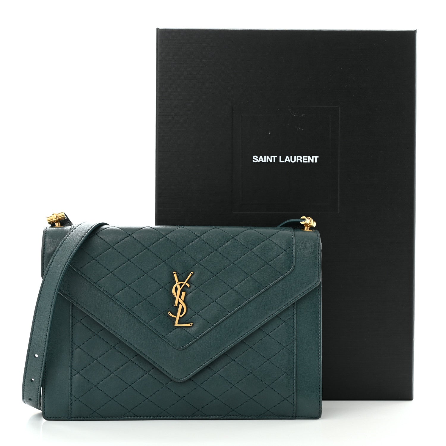 Saint Laurent Lambskin Quilted Mini Gaby Satchel Sea Turquoise 16 of 16