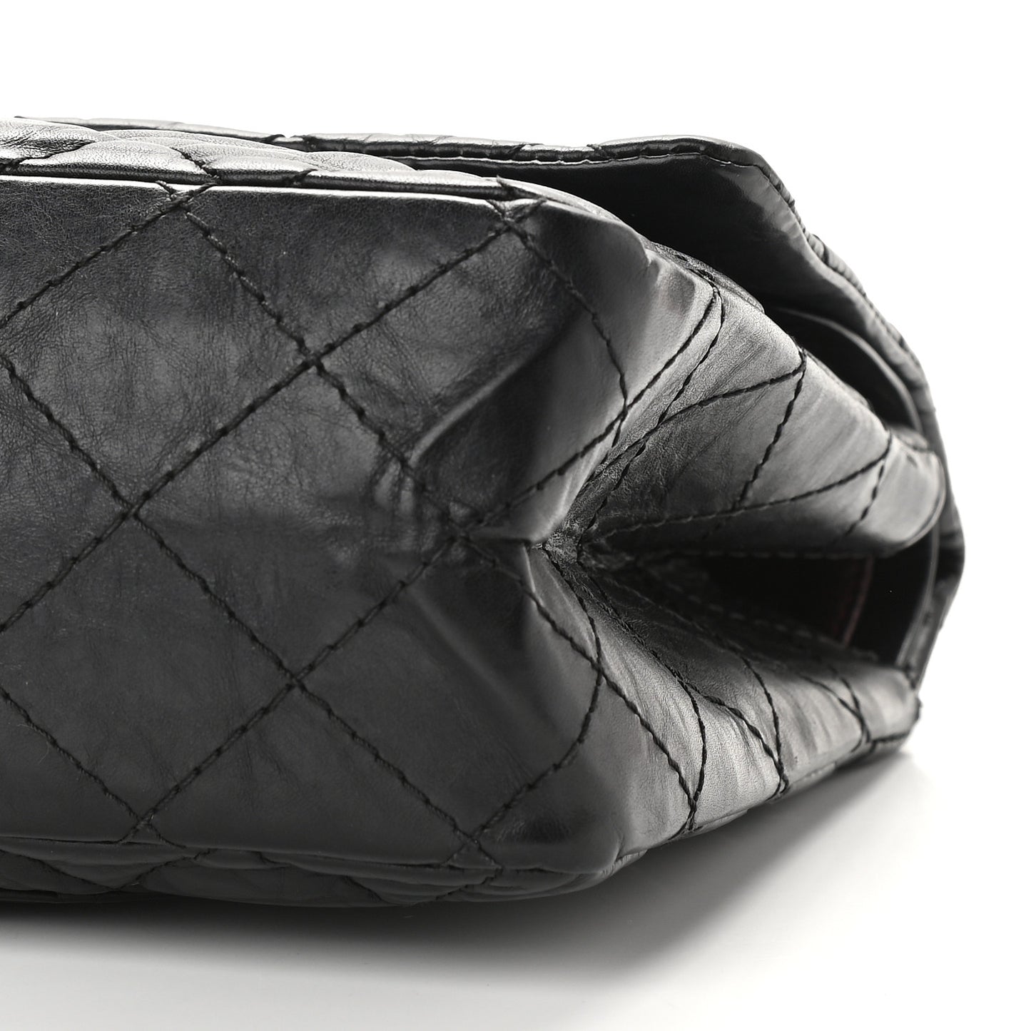 Aged Calfskin Quilted 2.55 Reissue 226 Flap Black