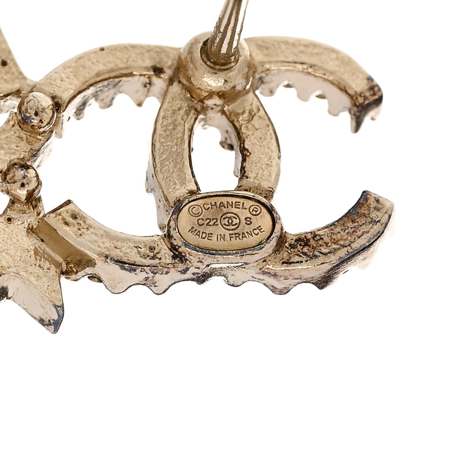 Chanel Crystal Star 5 CC Earrings Gold 4 of 4