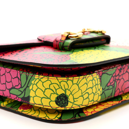 Gucci X KEN SCOTT New Shangai Calfskin Pomponica Print Horsebit 1955 Shoulder Bag Multicolor Fuxia Pompon 9 of 11