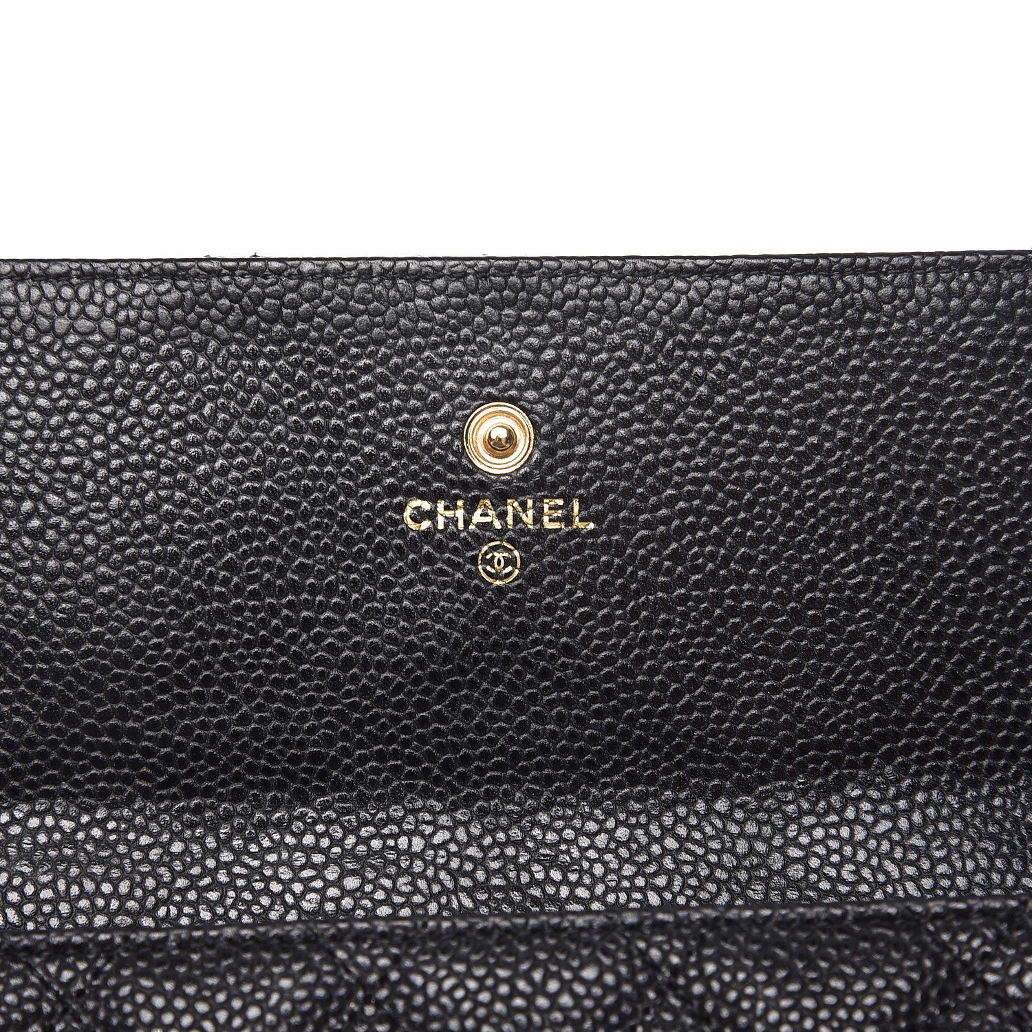 Chanel Caviar Quilted Large Gusset Flap Wallet Black 6 of 9