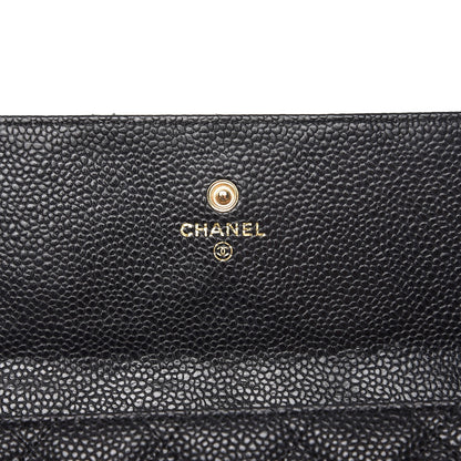 Chanel Caviar Quilted Large Gusset Flap Wallet Black 6 of 9