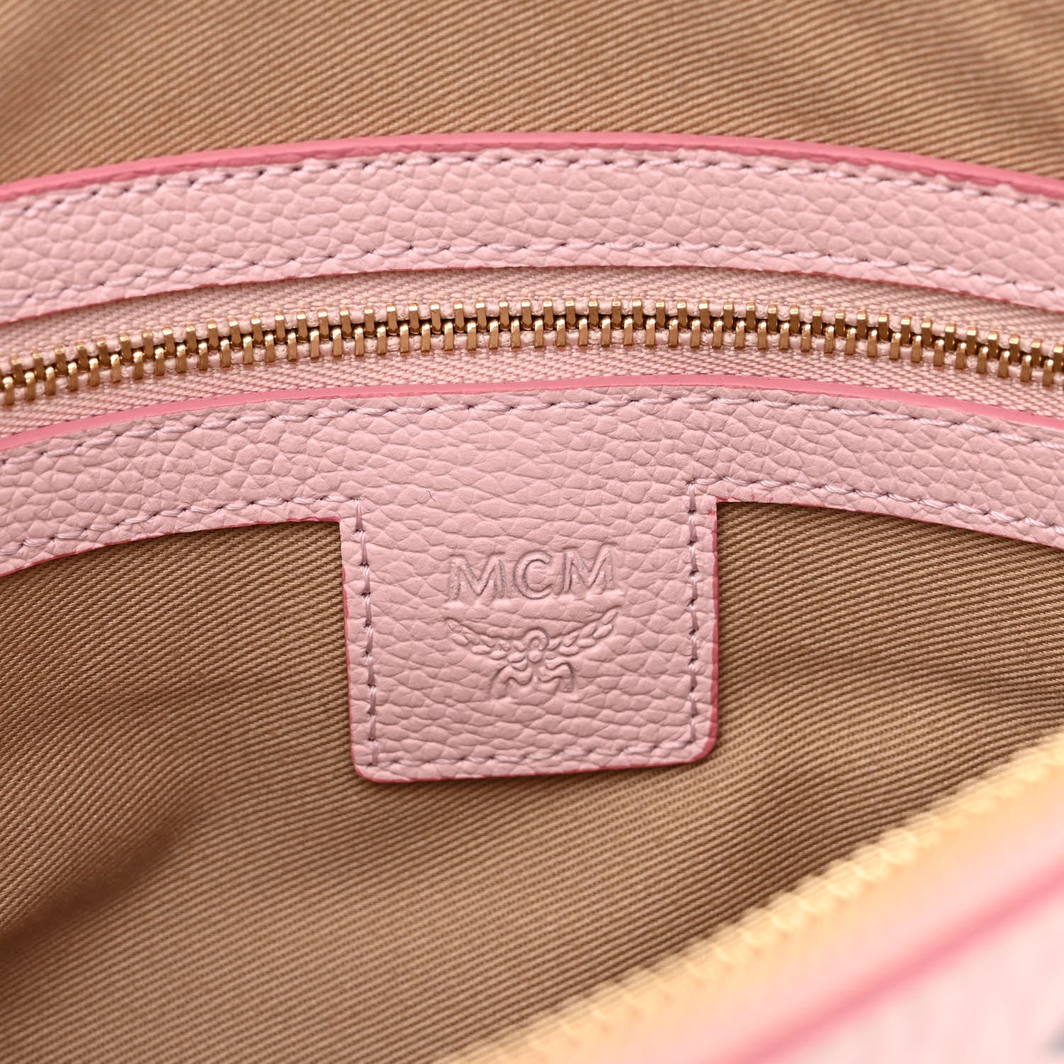 MCM Visetos Medium Crossbody Pouch Soft Pink 5 of 9