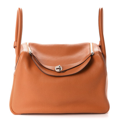 Hermes Taurillon Clemence Lindy 30 Orange 1 of 11