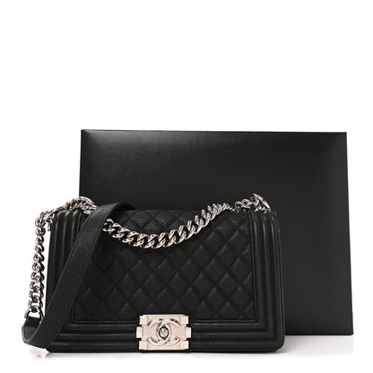 Chanel Iridescent Caviar Quilted Medium Boy Flap Black 11 of 11