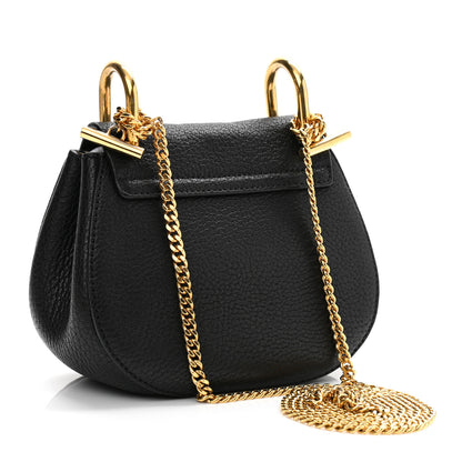 Chloe Grained Lambskin Mini Drew Shoulder Bag Black 3 of 13