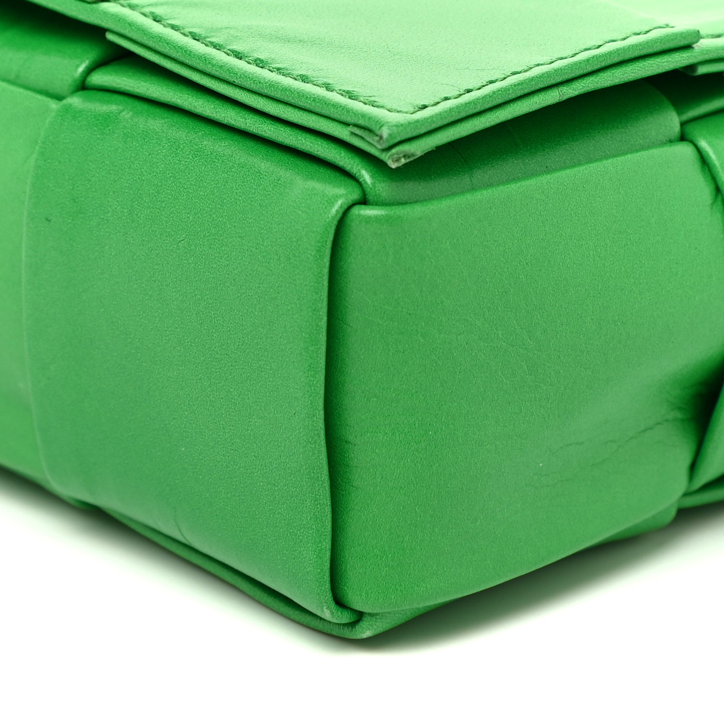 Paper Calfskin Maxi Intreccio Extra Mini Cassette Crossbody Bag Parakeet
