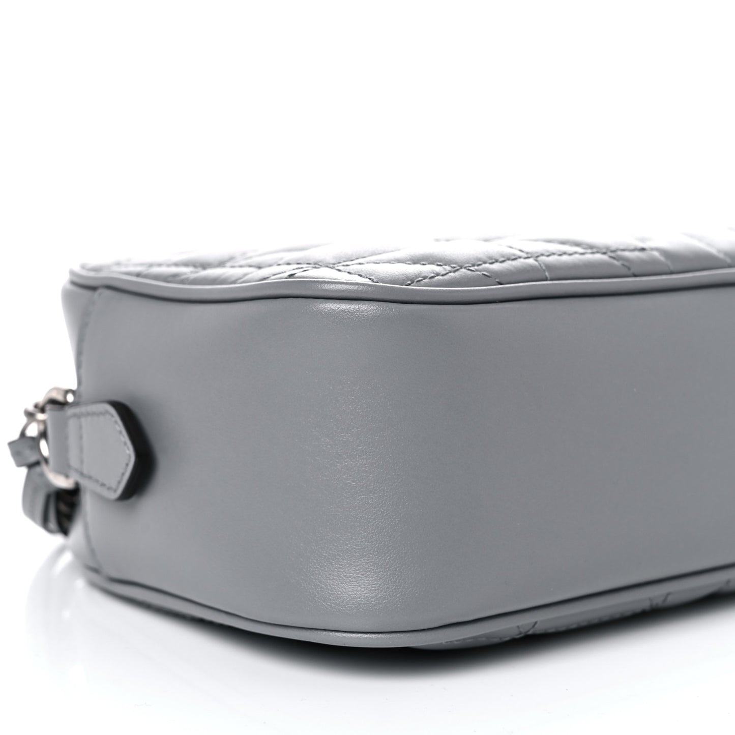 Calfskin Matelasse Aria Small GG Marmont Chain Shoulder Bag Deep Grey