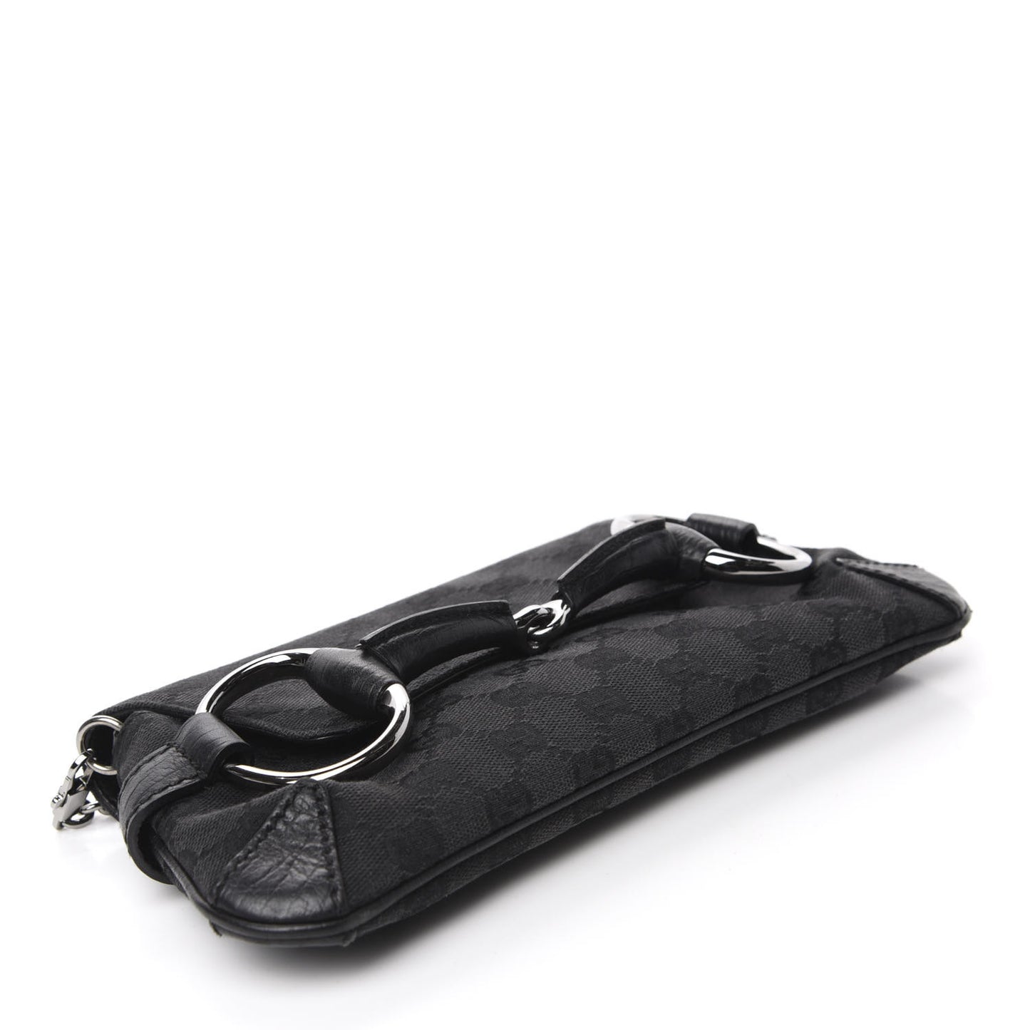 Monogram Horsebit Chain Clutch Black