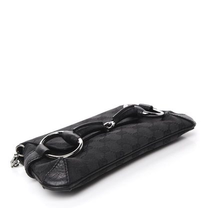 Gucci Monogram Horsebit Chain Clutch Black 4 of 10