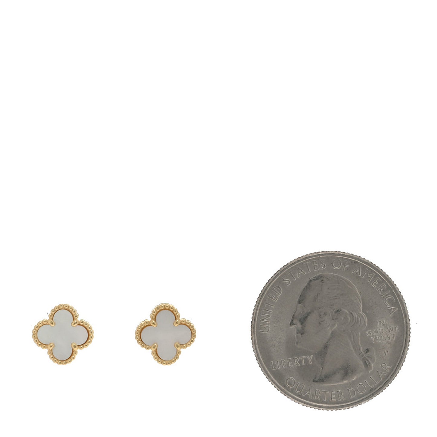 18K Yellow Gold Mother of Pearl Sweet Alhambra Earrings