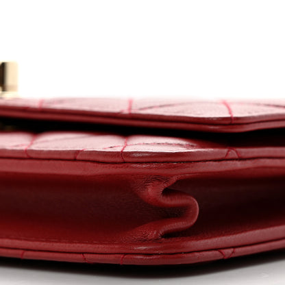 Chanel Lambskin Quilted Trendy CC Wallet On Chain WOC Red 10 of 13