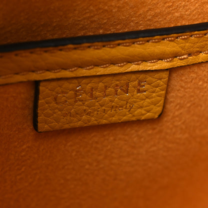 Celine Drummed Calfskin Nano Luggage Ocre 6 of 8